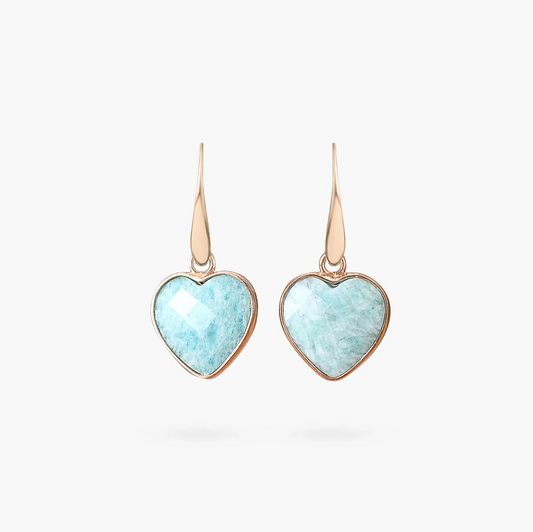 Amazonite Love Teardrop Earrings